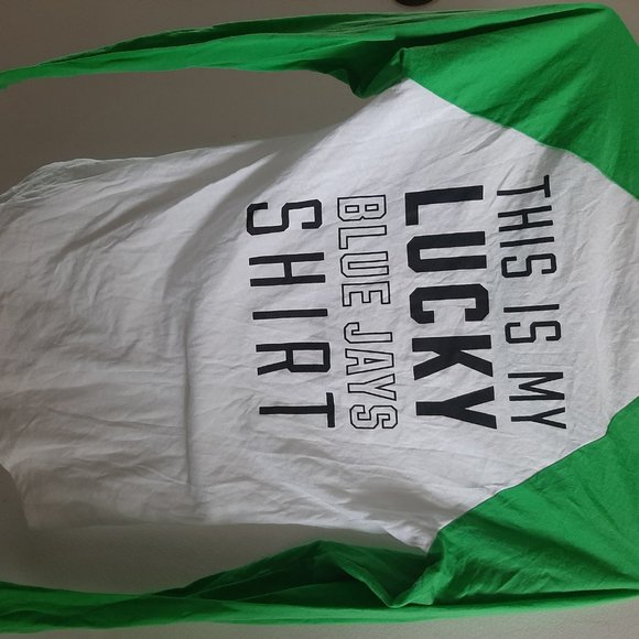 Pink Victoria Secrets XS Lucky BlueJaysTee LongSlv - Picture 4 of 5